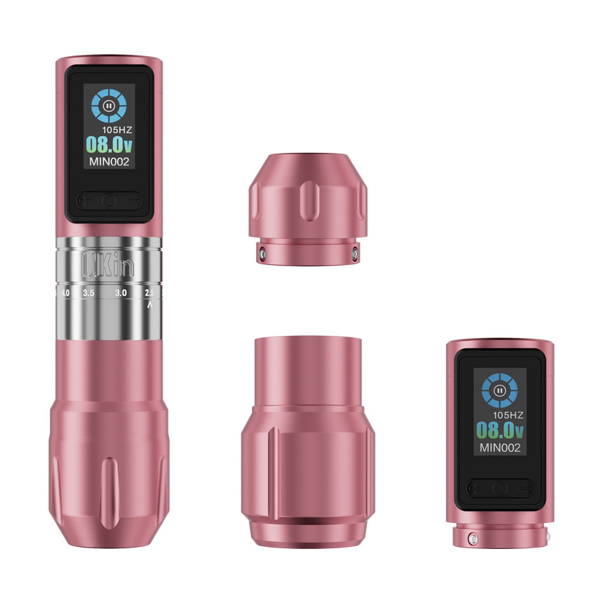 INKin Inferno Adjustable Stroke Wireless Tattoo Machine (2 Grips) - INKin Tattoo Supply