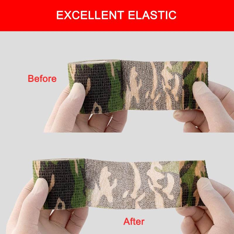 INKin Tattoo Grip Tape 1 Inch x 5 Yards 24 Rolls Self-Adhesive Elastic Bandage Wrap, Vet Wrap, Ankle Tape (Camo) - INKin Tattoo Supply