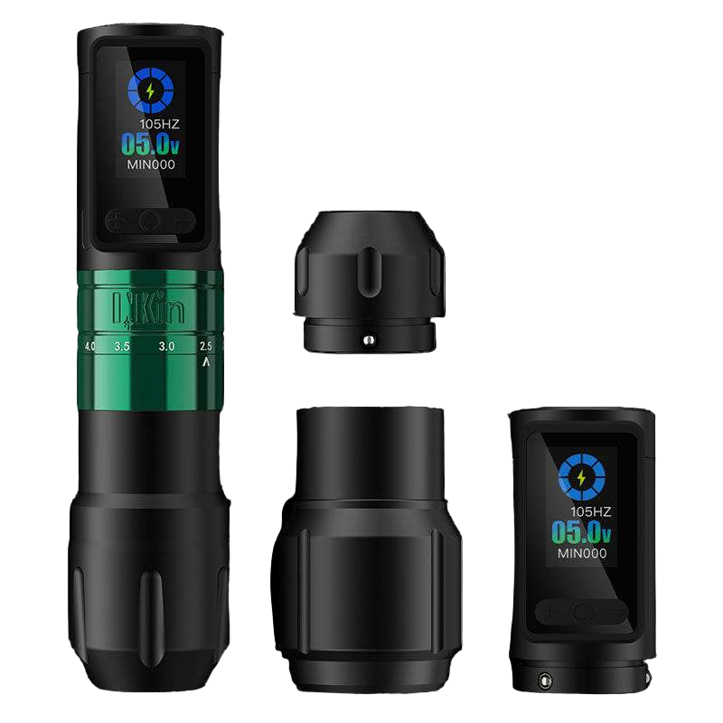 INKin Inferno Adjustable Stroke Wireless Tattoo Machine (2 Grips)