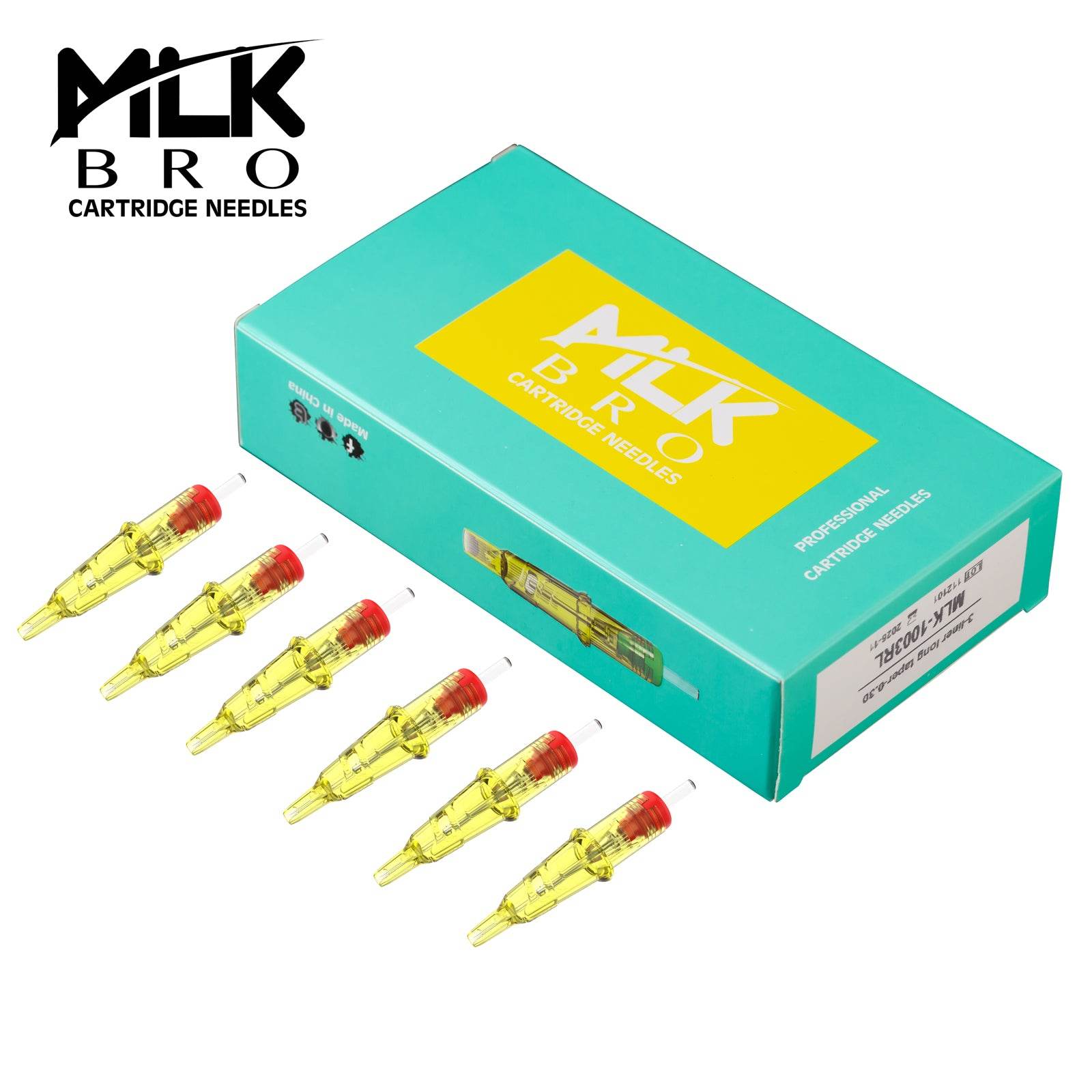 INKin Tattoo Needle Cartridges with Safety Membrane #12 Standard #10 Bugpin RM M1 (MLKBRO 20Pcs) - INKin Tattoo Supply