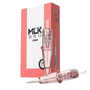 Agulhas INKin PMU MLKBRO Cartuchos de Maquiagem Permanente Suprimentos de Tatuagem Rosa 20Pcs