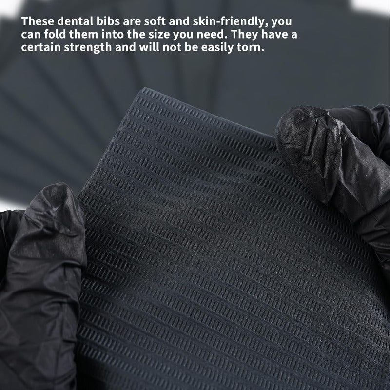 INKin Black Waterproof Disposable Dental Bibs (125 Pack ) - INKin Tattoo Supply