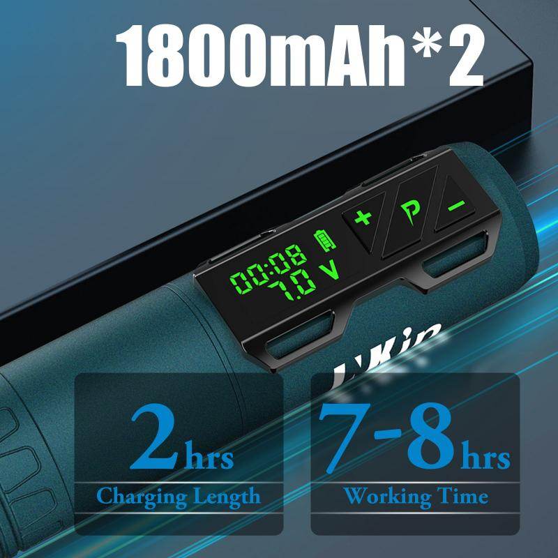 INKin Tattoo Pen Kit 1800mAh Battery CL2 Wireless Tattoo Machine for Artists with 32Pcs Cartridge Needles Professional Bundle (Special Xmas Green) - INKin Tattoo Supply
