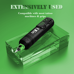 Tattoo Gun Kit Complete - CL2 Wireless Tattoo Machine 4.0mm Stroke with Extra Battery Power Supply and Cartridge Needles The Best Bundle - INKin Tattoo Supply