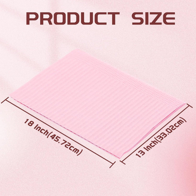 INKin Pink Waterproof Disposable Dental Bibs (125 Pack ) - INKin Tattoo Supply