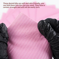INKin Pink Waterproof Disposable Dental Bibs (125 Pack ) - INKin Tattoo Supply