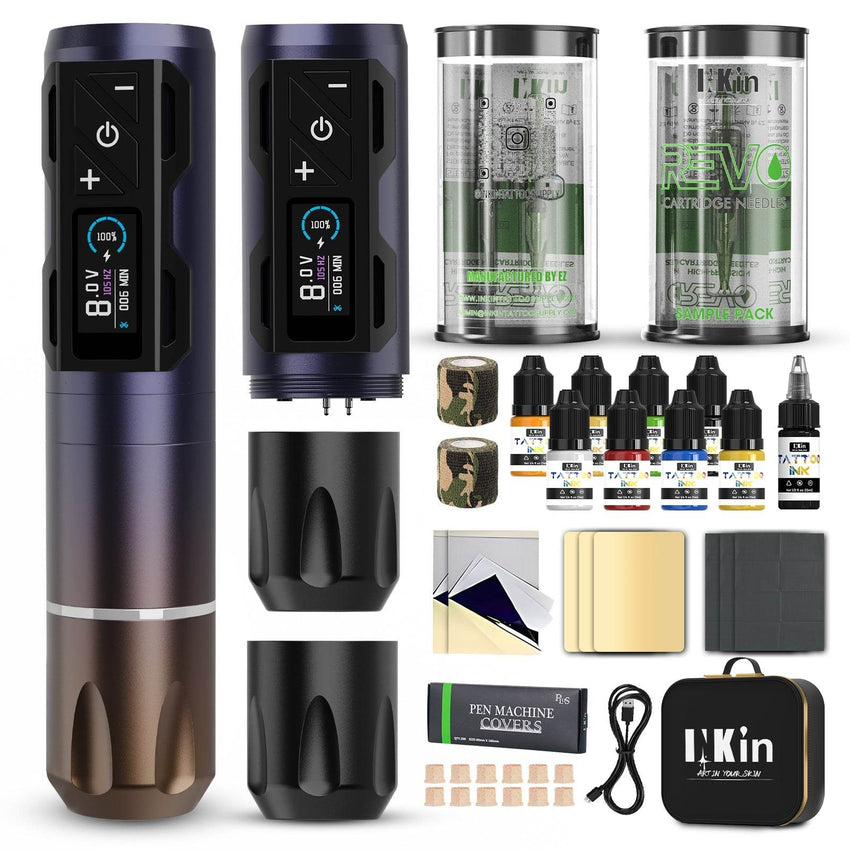 INKin CL4 Professional Full Set Wireless Tattoo Machine Kit - INKin Tattoo Supply