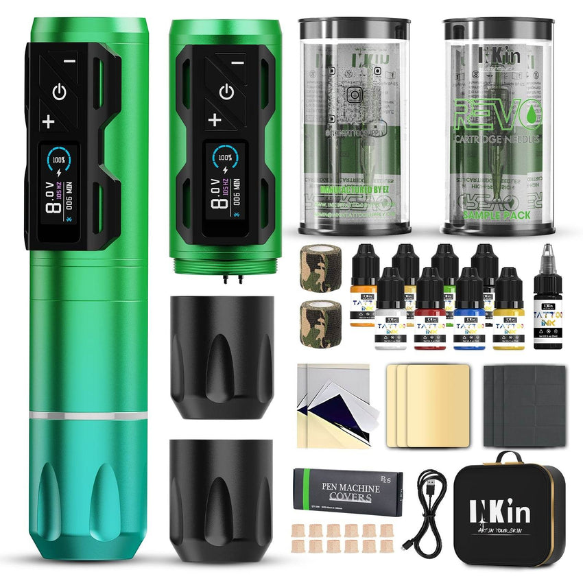 INKin CL4 Professional Full Set Wireless Tattoo Machine Kit - INKin Tattoo Supply