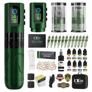 INKin Tattoo Machine Kit 2.0mm - 4.2mm Adjustable Stroke Length, Inkflexo Tattoo Gun Kit Complete for Tattoo Artists