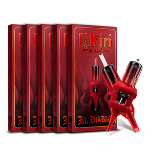 INKin El Diablo Finger Ledge Tattoo Cartridges Needles (50pcs Assorted RL RS M1C)