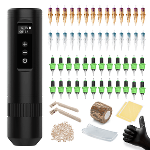 INKin Nowta-1 Beginner Wireless Tattoo Machine Kit Bundle