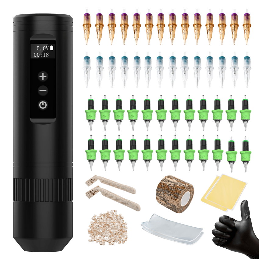 INKin Nowta-1 Beginner Wireless Tattoo Machine Kit Bundle
