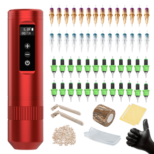 INKin Nowta-1 Beginner Wireless Tattoo Machine Kit Bundle