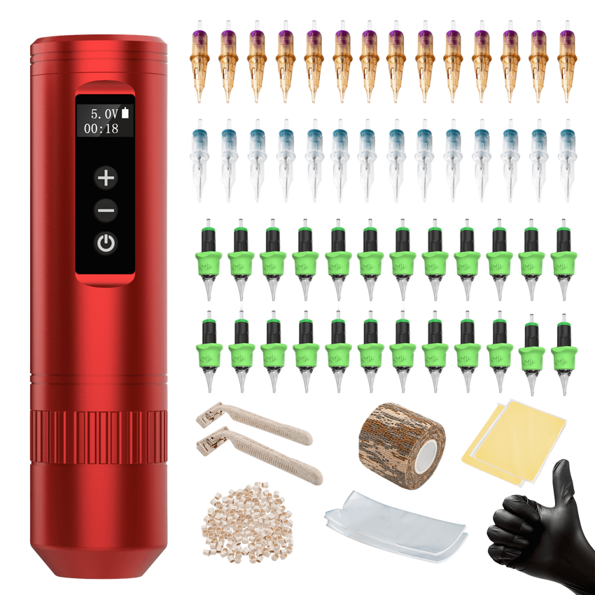 INKin Nowta-1 Beginner Wireless Tattoo Machine Kit Bundle