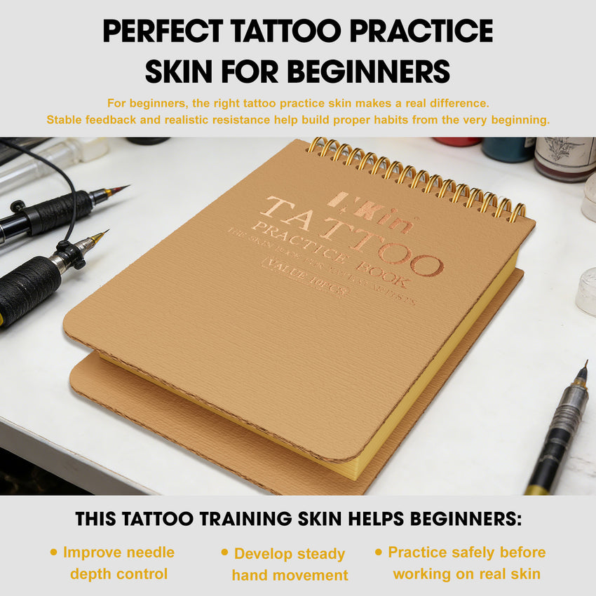 INKin Artificial Skin Tattoo 20 x 15 cm Thick 2 mm - Pack of 10 Practice Skin Tattoo Professional for Training (Beginners / Professionals) - INKin Tattoo Supply