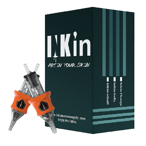 INKin Orange Long Taper Finger Ledge Tattoo Cartridges Mixed Bundle (40Pcs)