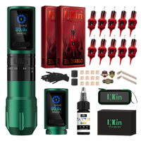 INKin Inferno Adjustable Stoke Full Beginner Set Wireless Tattoo Machine Kit -- EU Warehouse