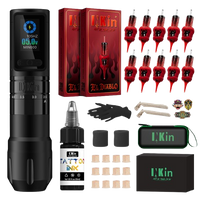 INKin Inferno Adjustable Stoke Full Beginner Set Wireless Tattoo Machine Kit -- EU Warehouse