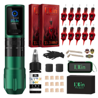 INKin Inferno Adjustable Stoke Full Beginner Set Wireless Tattoo Machine Kit -- EU Warehouse
