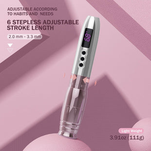 Lola Air Pro Wireless Adjustable Permanent Makeup Machine with Extra Battery Power - INKin Tattoo Supply