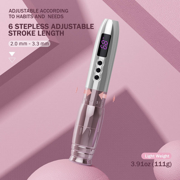 Lola Air Pro Wireless Adjustable Permanent Makeup Machine with Extra Battery Power - INKin Tattoo Supply