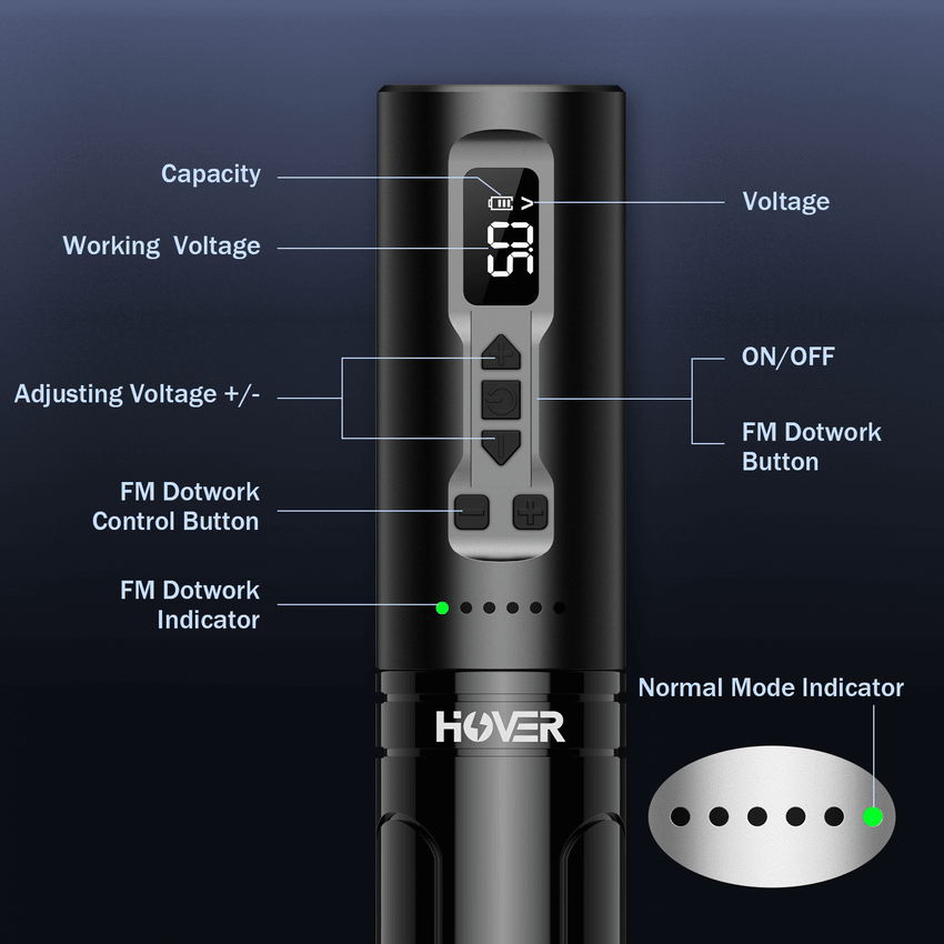 INKin Hover FM Wireless Tattoo Machine - INKin Tattoo Supply