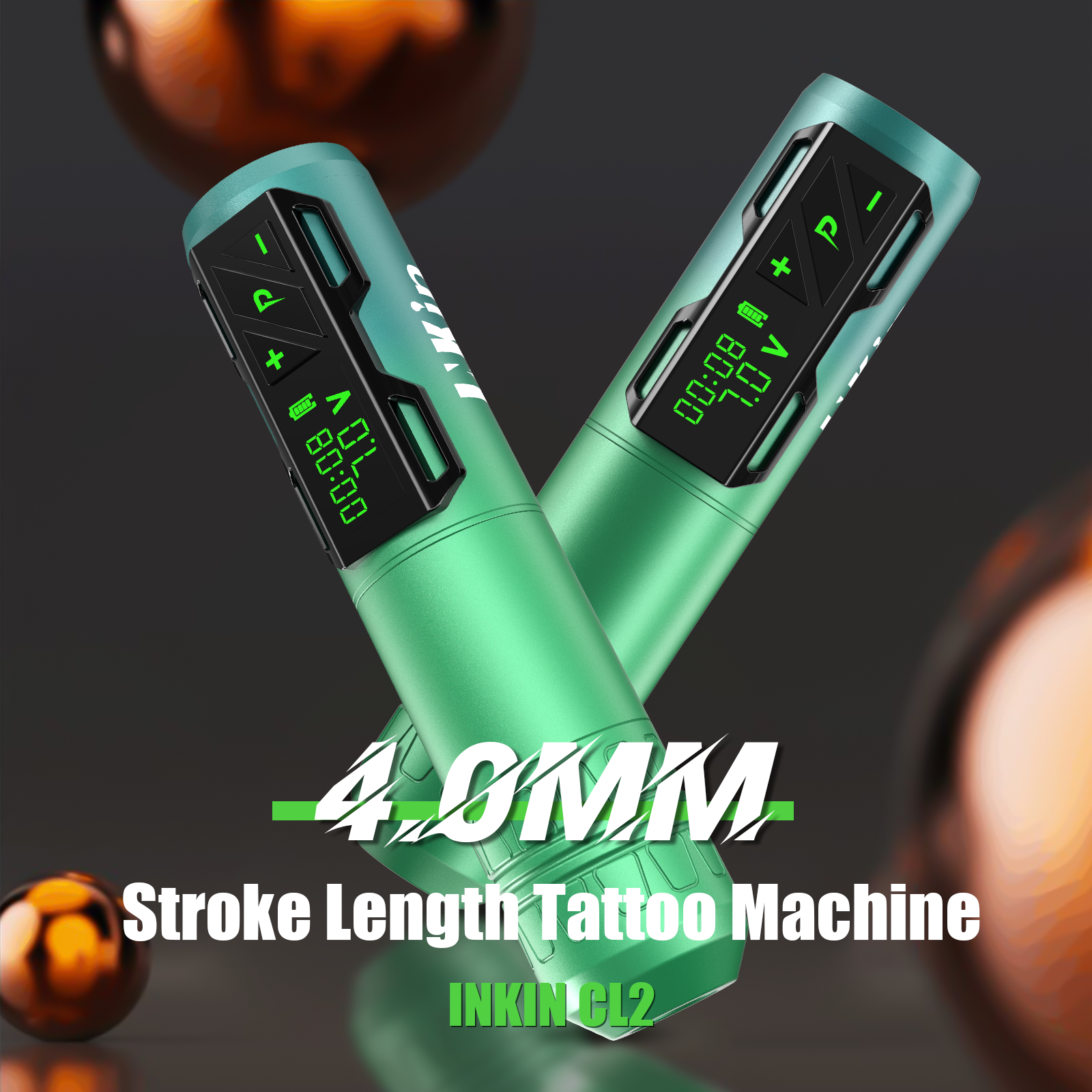 INKin CL2 4.0mm Stroke length Wireless Tattoo Gun Kit