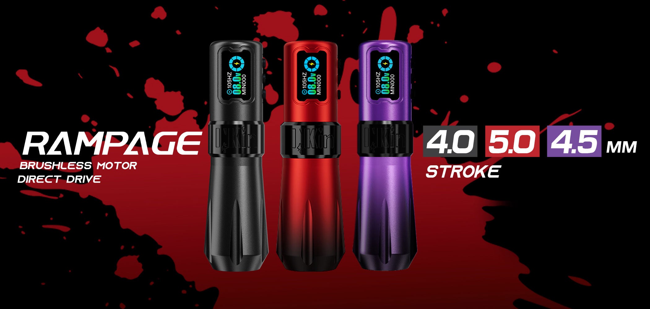 タトゥーマシン　tattoo Micky Sharpz - Original Iron T Dial Tattoo Machine - Colour