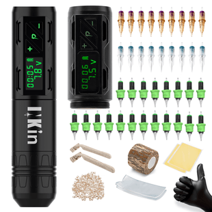 INKin CL2 3.5mm Stroke Length Professional Wireless Tattoo Machine Kit Bundle