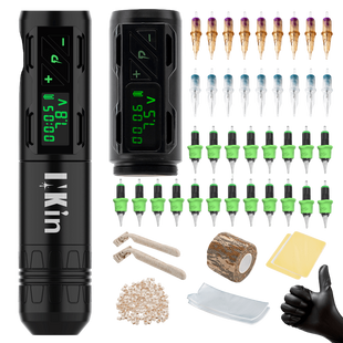 INKin CL2 3.5mm Stroke Length Professional Wireless Tattoo Machine Kit Bundle
