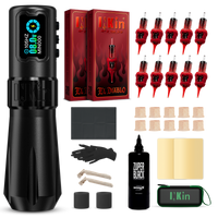INKin Rampage 4.0/4.5mm Stroke Wireless Tattoo Machine Kit with Ink & Cartridges – Complete Tattoo Set