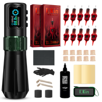 INKin Rampage 4.0/4.5mm Stroke Wireless Tattoo Machine Kit with Ink & Cartridges – Complete Tattoo Set
