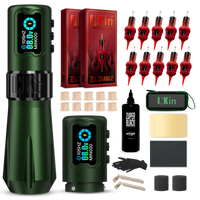 INKin Rampage 4.0/4.5mm Stroke Wireless Tattoo Machine Kit with Ink & Cartridges – Complete Tattoo Set
