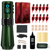 INKin Rampage 4.0/4.5mm Stroke Wireless Tattoo Machine Kit with Ink & Cartridges – Complete Tattoo Set