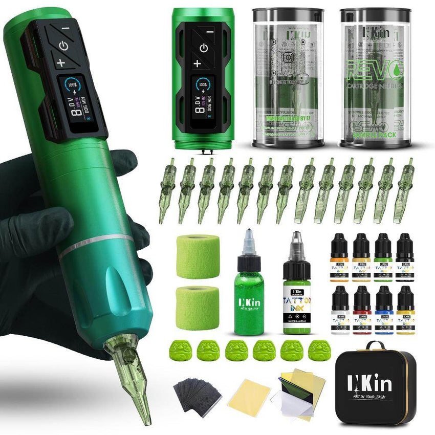 INKin CL4 Professional Full Set Wireless Tattoo Machine Kit - INKin Tattoo Supply
