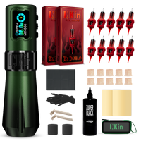 INKin Rampage 4.0/4.5mm Stroke Wireless Tattoo Machine Kit with Ink & Cartridges – Complete Tattoo Set