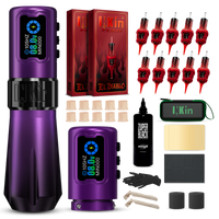 INKin Rampage 4.0/4.5mm Stroke Wireless Tattoo Machine Kit with Ink & Cartridges – Complete Tattoo Set