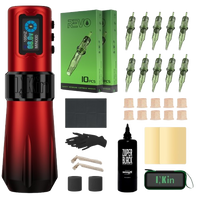 INKin Rampage 5.0mm Stroke Wireless Tattoo Machine Kit with Ink & Cartridges – Professional Complete Tattoo Set