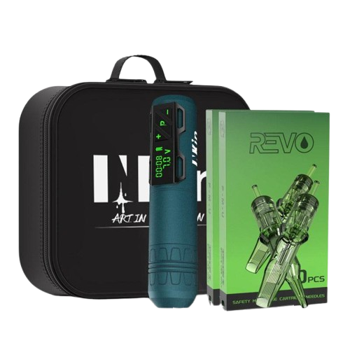 INKin CL2 Xmas Green Wireless Tattoo Machine Kit