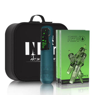 INKin CL2 Xmas Green Wireless Tattoo Machine Kit