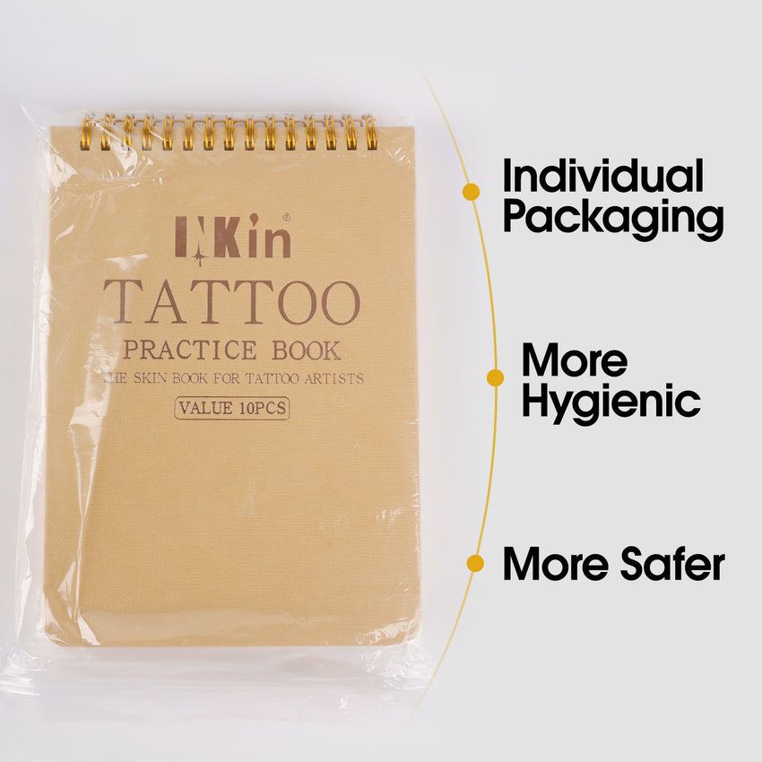INKin Artificial Skin Tattoo 20 x 15 cm Thick 2 mm - Pack of 10 Practice Skin Tattoo Professional for Training (Beginners / Professionals) - INKin Tattoo Supply