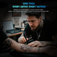 INKin Tattoo Machine Kit, Wireless Tattoo Machine with 2.2-4.2mm Stroke Length and 1600mAh Batteries, Complete Tattoo Accessory Set with Bluetooth Tattoo Printer, Stencil Supplies, Tattoo Ink and Needles - INKin Tattoo Supply