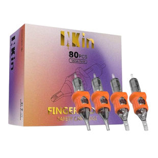 INKin Orange Long Taper Finger Ledge Tattoo Cartridges Mixed Bundle (80Pcs)