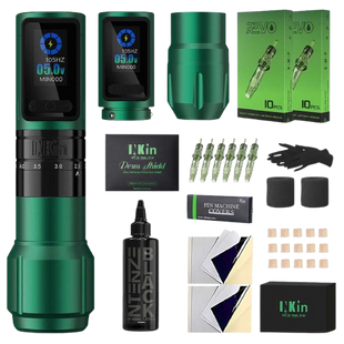 INKin Inferno Adjustable Stoke(Two Grips) Full Set Wireless Tattoo Machine Kit