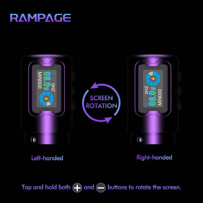 INKin Rampage Direct Drive 4.5/4.0mm Stroke Full Set Wireless Tattoo Machine Kit - INKin Tattoo Supply