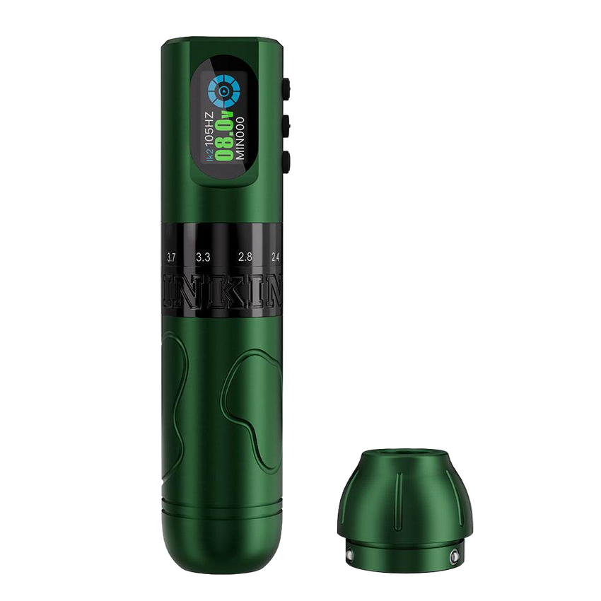 Inkflexo Wireless Tattoo Machine 1600mAh Battery 2.0mm - 4.2mm Adjustable Stroke Length and 9 Frequency Dot work Modes