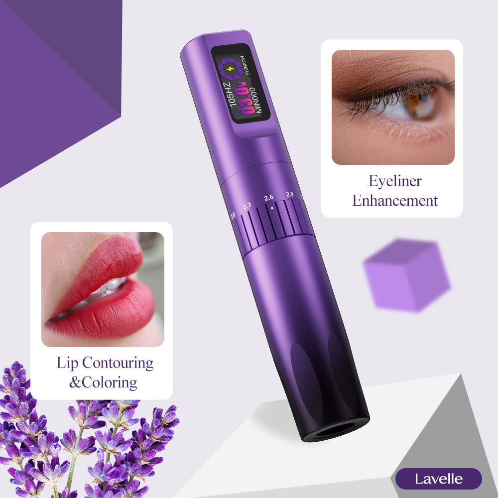 INKin professional microblading machine with adjustable strokes and 6 application modes.