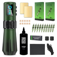INKin Rampage Direct Drive 4.5/4.0mm Stroke Full Set Wireless Tattoo Machine Kit - INKin Tattoo Supply