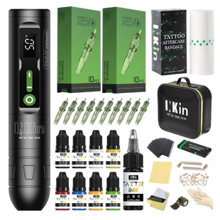 INKin CL2 Max Full Set Brushless Motor Wireless Tattoo Machine Kit(3400mAh Battery)