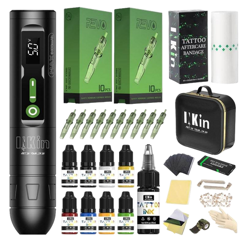 INKin CL2 Max Full Set Brushless Motor Wireless Tattoo Machine Kit(3400mAh Battery)
